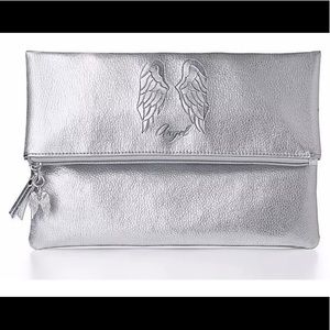 Victoria's Secret Silver Flap Clutch Angel Bag